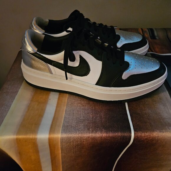 Nike Air Jordan 1 Elevate Low SE Shoe Metallic Silver Toe Womens 12 - Picture 5 of 7
